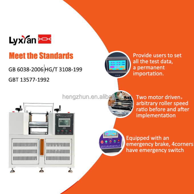 Dwie maszyny do mieszania gumy z otwartym młynem z otwartą maszyną do mieszania gumy 0