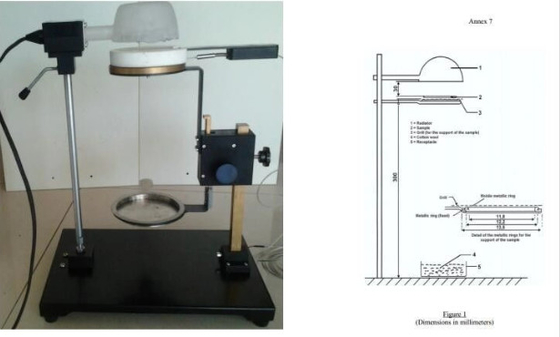 Melting Behavior Building Material Fire Tester For Vehicle Interior Heat Radiation