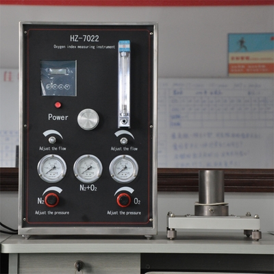 Oxygen Index Tester Equipment For Rubber And Plastic Astm D2863 Test Standard 2.5 Grade Pressure Gauge Accuracy