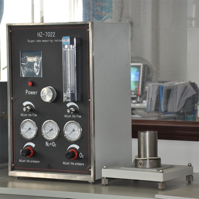 Oxygen Index Tester Equipment For Rubber And Plastic Astm D2863 Test Standard 2.5 Grade Pressure Gauge Accuracy