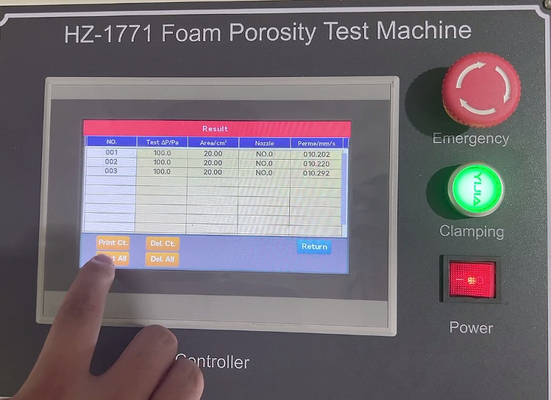 AMSCOR 직물 직물 폼 포러시티 테스트 장비 ASTM D737 표준